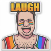 Sticker JoeMLyman Laugh (Devant)
