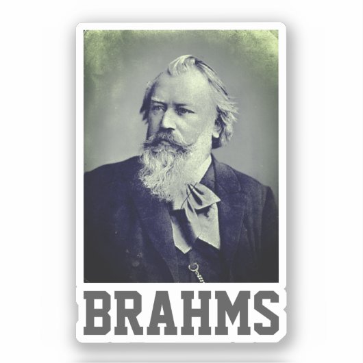 Sticker Johannes Brahms (1889) (Recto)