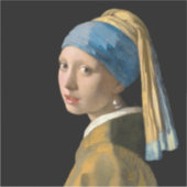 Sticker Johannes Vermeer - Fille avec une oreille perle (Devant)