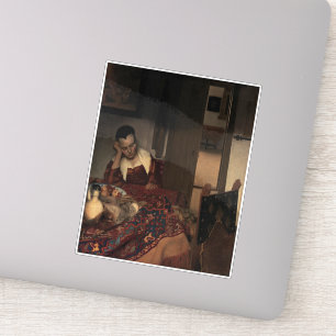 Sticker Johannes Vermeer, Jeunes Femmes Dormant