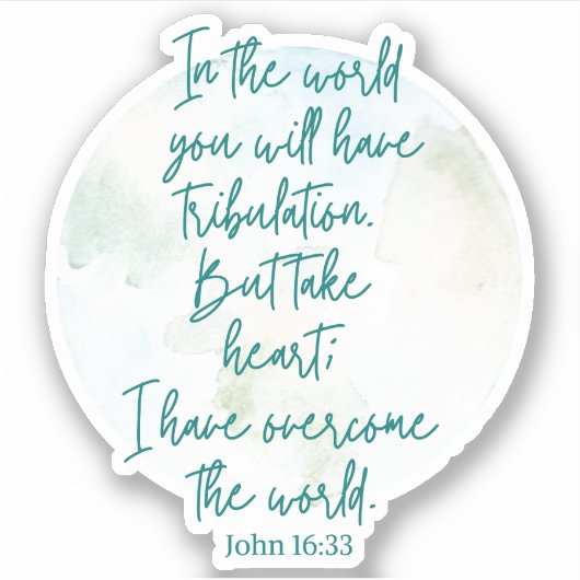 Sticker John 16:33 (Devant)