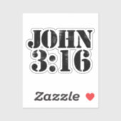 Sticker John 3:16 (Feuille)