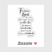 Sticker John 3.16 Verse de la Bible (Feuille)