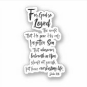 Sticker John 3.16 Verse de la Bible (Devant)