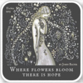 Sticker John Bauer Flora déesse Fleurs renouveau du printe (Devant)