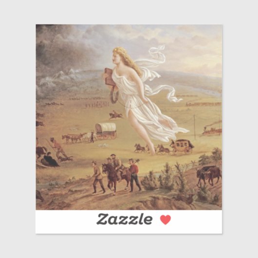 Sticker John Gast - Progrès américain (Feuille)