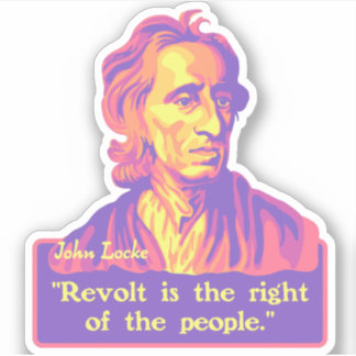Sticker John Locke Portrait et citation