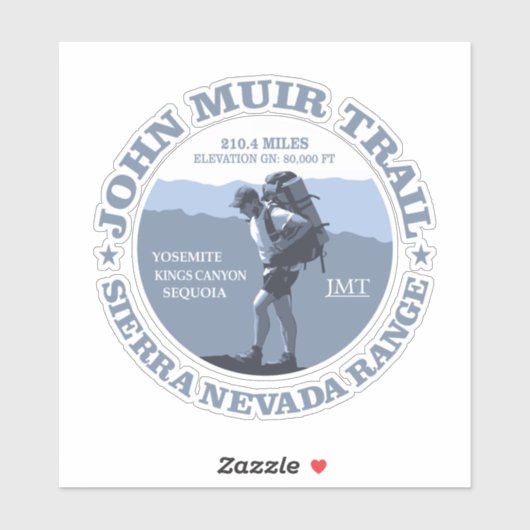 Sticker John Muir Trail (BG) (Feuille)