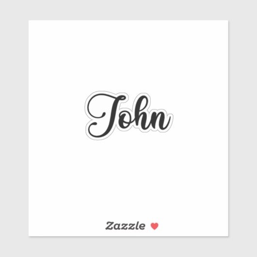 Sticker John Name - Calligraphie manuscrite (Feuille)
