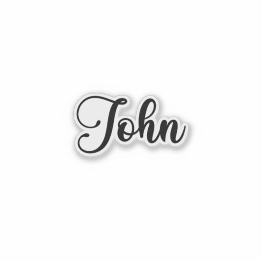Sticker John Name - Calligraphie manuscrite (Devant)