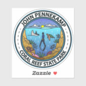 Sticker John Pennekamp Coral Reef State Park Art de voyage (Feuille)