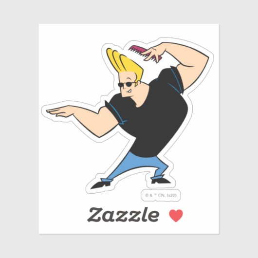 Sticker Johnny Bravo Coiffure (Feuille)