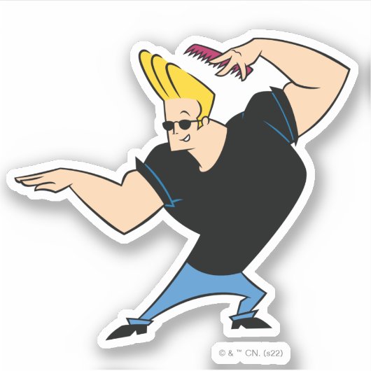 Sticker Johnny Bravo Coiffure (Devant)