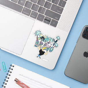 Sticker Johnny Bravo Palm Tree Nom