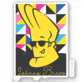 Sticker Johnny Bravo Pop Art Graphic (Devant)