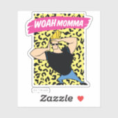 Sticker Johnny Bravo - Woah Momma (Feuille)