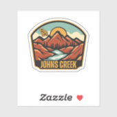 Sticker Johns Creek, Géorgie (Feuille)