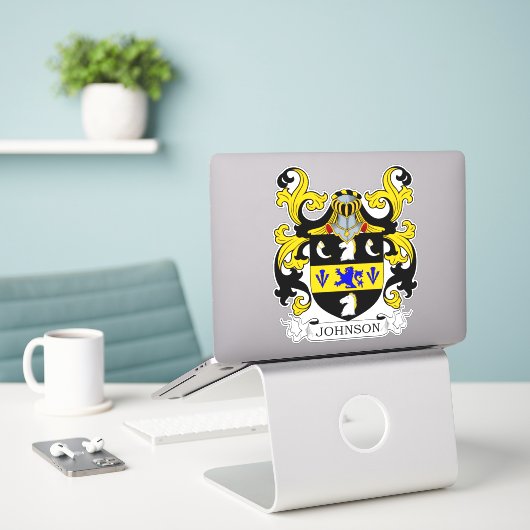 Sticker Johnson Family Crest (Ordinateur portable sur le bureau)