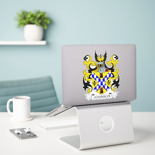 Sticker Johnson Family Crest (Ordinateur portable sur le bureau)