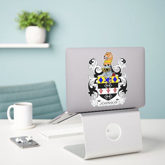 Sticker Johnson Family Crest (Ordinateur portable sur le bureau)