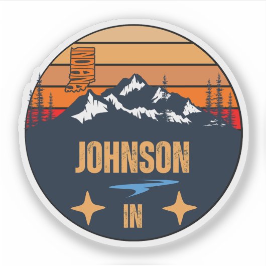 Sticker Johnson, Indiana (Devant)