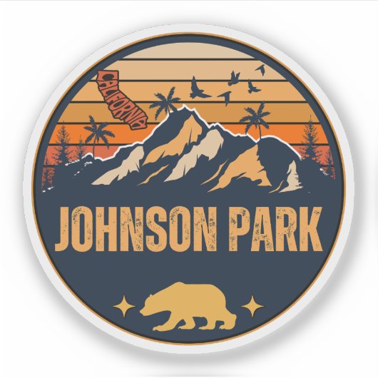 Sticker Johnson Park, Californie (Devant)