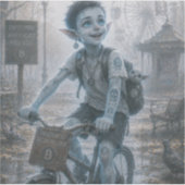 Sticker Joie / Cycliste / Parc Vide (Devant)
