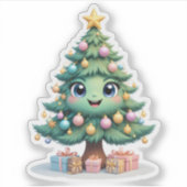 Sticker Joie de Noël avec le sourire (Devant)