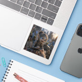 Sticker Joie / Manucure / Toit (Ordinateur portable avec iPhone)