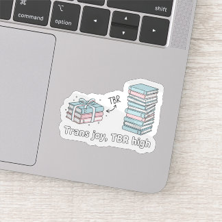 Sticker Joie Trans, TBR High – Fierté de lecture LGBTQ