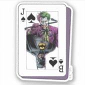 Sticker Joker and Batman Spade Playing Card Illustration (Devant)
