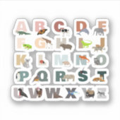 Sticker Joli Alphabet ABC Animaux (Devant)