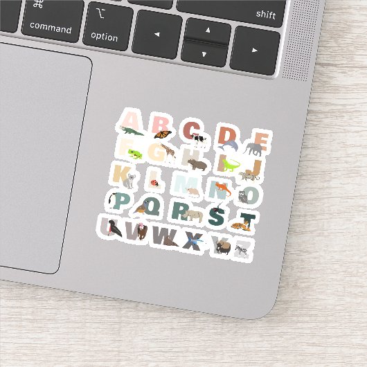 Sticker Joli Alphabet ABC Animaux (Détail)