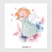 Sticker Joli ange caricature (Feuille)
