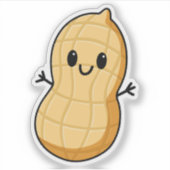 Sticker Joli arachide heureux, Nourriture drôle (Devant)