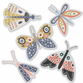 Sticker Joli bleu rose papillon papillon papillon papillon (Devant)