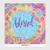 Sticker Joli BoHo Floral Amusant Inspirivité Béni (Feuille)