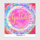 Sticker Joli Boho rose Gratitude Inspirivité (Feuille)