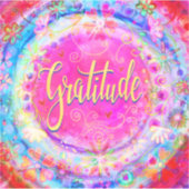 Sticker Joli Boho rose Gratitude Inspirivité (Devant)