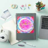 Sticker Joli Boho rose Gratitude Inspirivité (Couverture iPad)