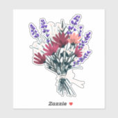 Sticker Joli Bouquet Fleur sauvage Floral (Feuille)