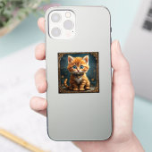 Sticker Joli chat de dessin animé (Téléphone)