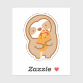 Sticker Joli chien de Corn Sloth (Feuille)