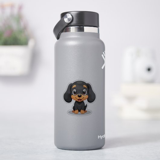 Sticker Joli chiot teckel – Style Chibi (HydroFlask)