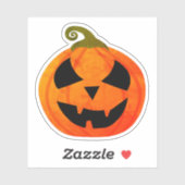 Sticker Joli Citrouille orange Déplaisant (Feuille)