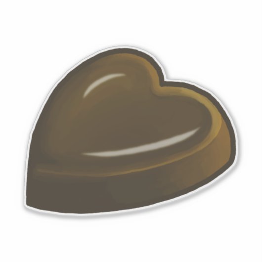 Sticker Joli cœur en chocolat (Devant)