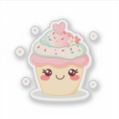 Sticker Joli Cupcake Sourire (Devant)