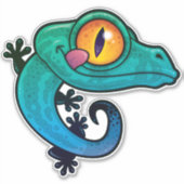 Sticker Joli dessin coloré Gecko (Devant)
