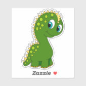 Sticker Joli dinosaure (Feuille)