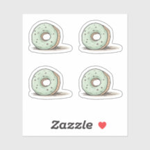 Joli donut à l'aquarelle